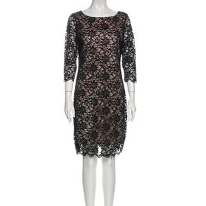 Ralph Lauren Black Lace Midi Dress